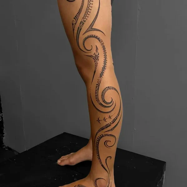 tattoo-marquisien-de-la-jambe